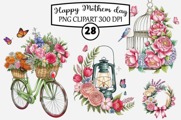 Download Happy Mother's Day Clipart Bundle - Mother Collection