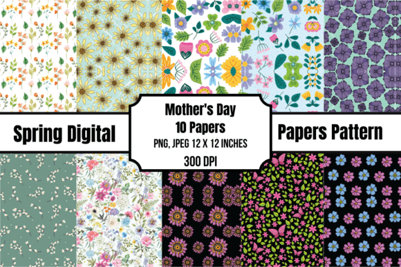 Download Mother's Day Spring Digital Papers - Mother Collection