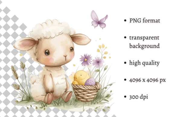 Download Cute Watercolor Easter Sheep Clipart - Easter sheep clipart Collection