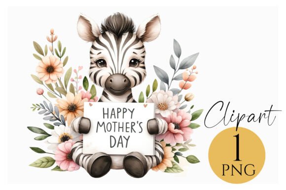 Download Mother’s Day Zebra Clipart PNG Download - Mother Collection