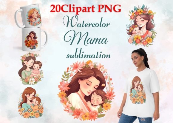 Download Mom Watercolor Clipart Mother's Day Png - Mother Collection